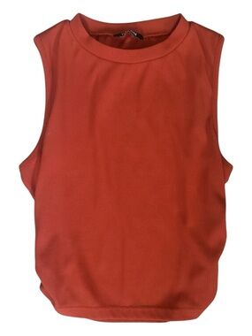 BTFBM Ribbed Sleeveless Top Orange Size Medium